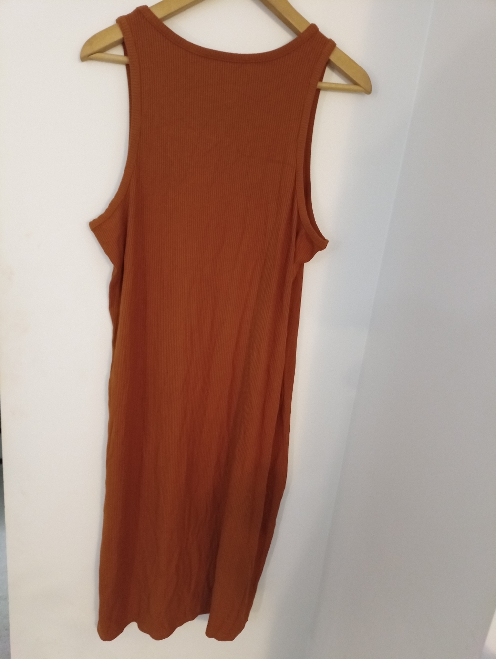 New Reitmans Fitted Sleeveless Ribbed Bodycon Midi Almond Dress Size XL - Picture 11 of 14